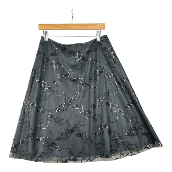 Adrianna Papell‎ Evening Essentials A Line Skirt size 8 Black - Picture 1 of 6